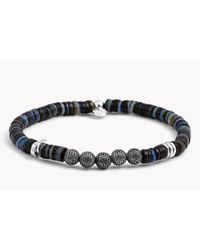 Tateossian - Multicolor Seychelles Mesh Silver Bracelet In Blue for Men - Lyst