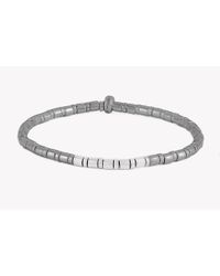Tateossian - Metallic Bamboo Silver Bracelet - Rhodium & Ruthenium Plating for Men - Lyst
