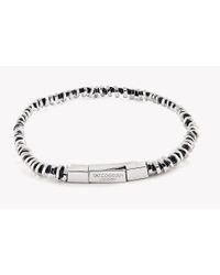 Tateossian - Metallic Mini Click Silver Beads Bracelet - Black - Lyst