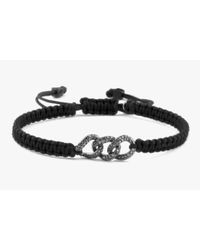 Tateossian - Black Macramé Links Pavé Bracelet In 18k Gold - Lyst