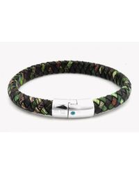 Tateossian - Gray Amazonia Cobra Silver Bracelet In Green for Men - Lyst