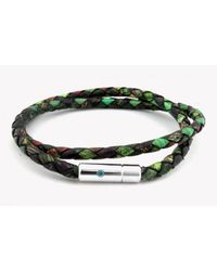 Tateossian | Pop Print Scoubidou Silver Bracelet In Green for Men | Lyst