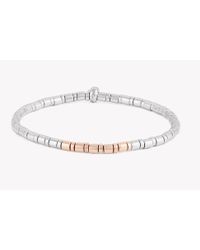 Tateossian - Metallic Bamboo Silver Bracelet - Rose Gold & Rhodium Plating - Lyst