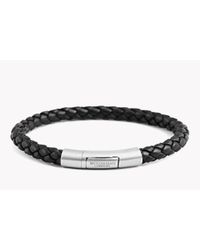 Tateossian - Metallic Tubo Charles Taito Silver Bracelet In Black - Lyst