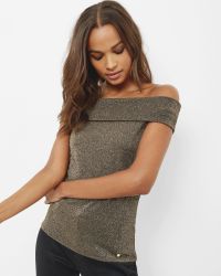 glitter bardot top