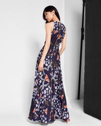 Lyst - Ted baker Kyoto Gardens Maxi Dress in Blue