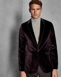 dark red velvet jacket