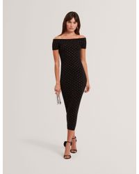 leda knit dress Twilight Moments Long Sleeve Knit Dress Cream