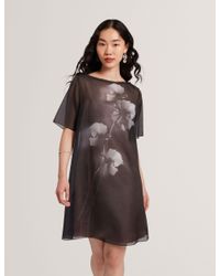 ted baker liorra printed organza dress open lace back dress Women's LIORRA-Printed Organza Belted Midi Dress Poseidon Brands (Pty) Ltd