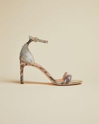 Sandalias De Tacón Estampado Woodland En Jacquard Ted Baker de Cuero de  color Rosa | Lyst