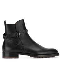 Valentino | Black Rockstud Leather Chelsea Boot for Men | Lyst