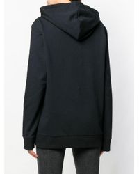 Balmain Black Logo Plaque Hoodie