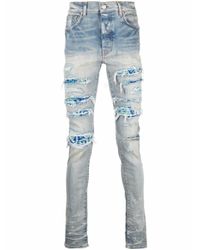 Amiri Denim Pj Thrasher Skinny Jeans in Blue for Men | Lyst