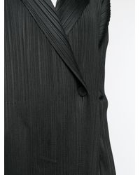 Pleats Please Issey Miyake Black Coat
