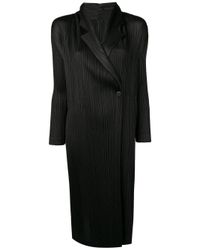 Pleats Please Issey Miyake Black Coat