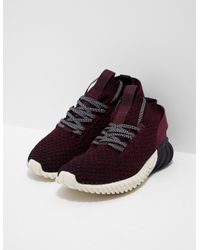 adidas tubular doom sock primeknit burgundy mens shoes