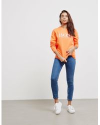BOSS by HUGO BOSS Womens 3d Logo Sweatshirt Orange - Lyst