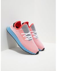adidas deerupt red and blue