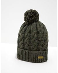 barbour bobble hat mens