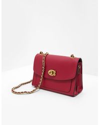 coach shoulder bag red