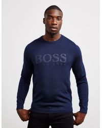boss blue jumper