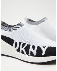 DKNY Rini Sock Trainers White - Lyst
