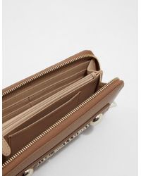 Love Moschino Multicolor Stud Logo Purse Nude/gold