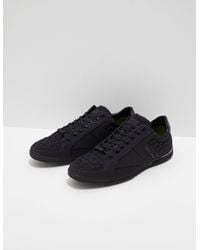 hugo boss saturn black trainers