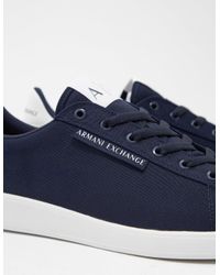 armani exchange canvas trainers