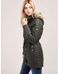 women's barbour international slipstream waxed parka
