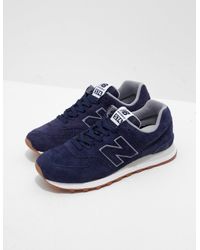 New Balance Suede 574 Navy Blue for Men 