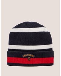 paul and shark striped beanie