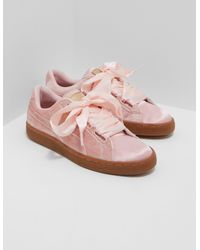 puma pink velvet shoes