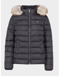 tommy hilfiger coat womens black
