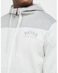 hugo boss saggy hoodie grey