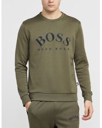 BOSS by BOSS Salbo Sweatshirt Olive/olive in Green Men - Lyst