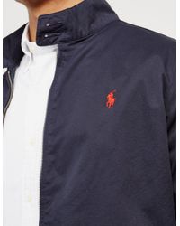 Polo Ralph Lauren Cotton Mens Barracuda Jacket Navy Blue for Men - Lyst