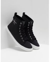 calvin klein high top trainers womens