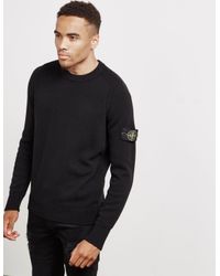 mens stone island jumper black