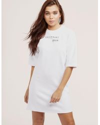 adidas tee dress white