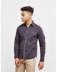 C.P. Company Cotton Double Pocket Long Sleeve Shirt Black for Men - Lyst
