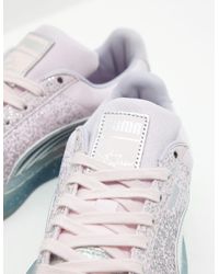 pink glitter puma trainers