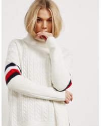 tommy hilfiger white jumper womens