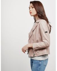 barbour leather biker jacket