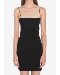Alexander Wang Lace Trim Slip Dress in Black | Lyst
