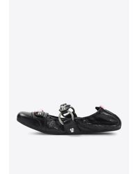 Balenciaga 'Anatomic' Ballet Flats in Black | Lyst