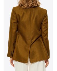 Max Mara 'Palchi' ブレザー Max Mara Palchi Single-Breasted Blazer in Brown | Lyst