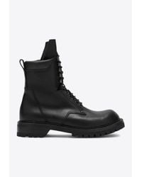 Rick Owens Lace Up Creeper Boots in Black for Men | Lyst