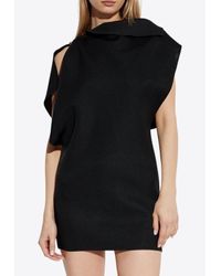 オールインワン・サロペット Jacquemus One-Shoulder Draped Black Mini Dress 28409908_57828931_600.jpg