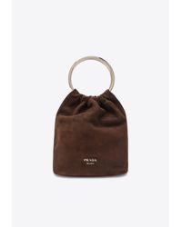 PRADA＊Suede mini bucket bag スエード バケットバッグ＊送料込 Cinnamon Small Prada Mariner suede bucket bag | PRADA